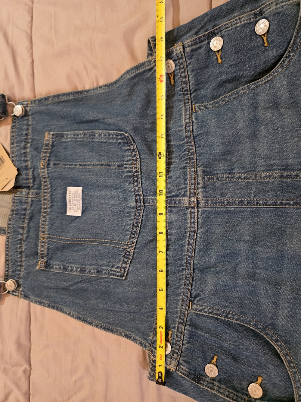 Levi's Women's Utility Lightweight Shorthalls NWT Size L - Picture 5 of 12